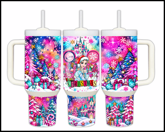 Magical Kingdom Christmas Stainless Steel Big Guzzler Tumbler (1634)