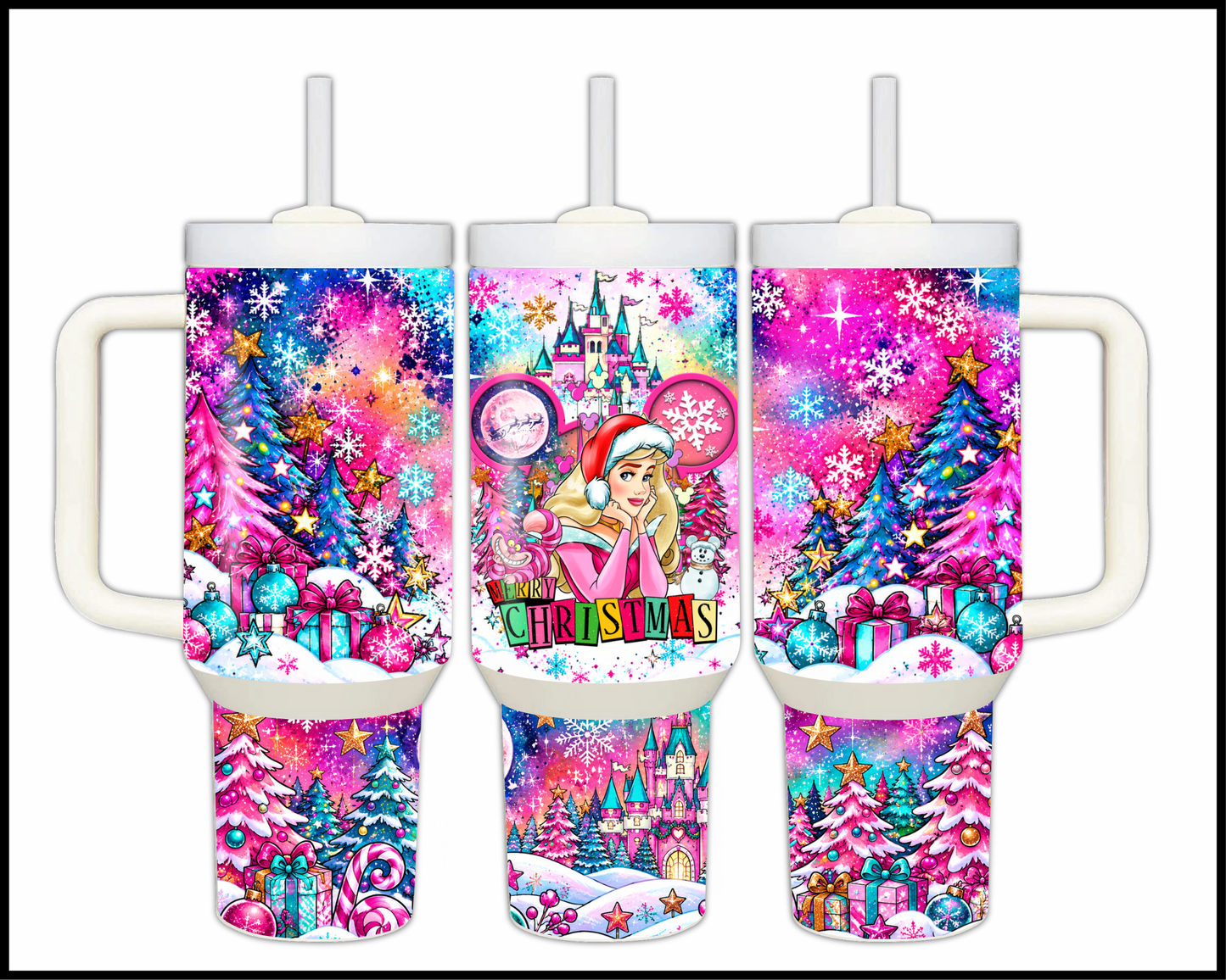 Magical Kingdom Christmas Stainless Steel Big Guzzler Tumbler (1638)