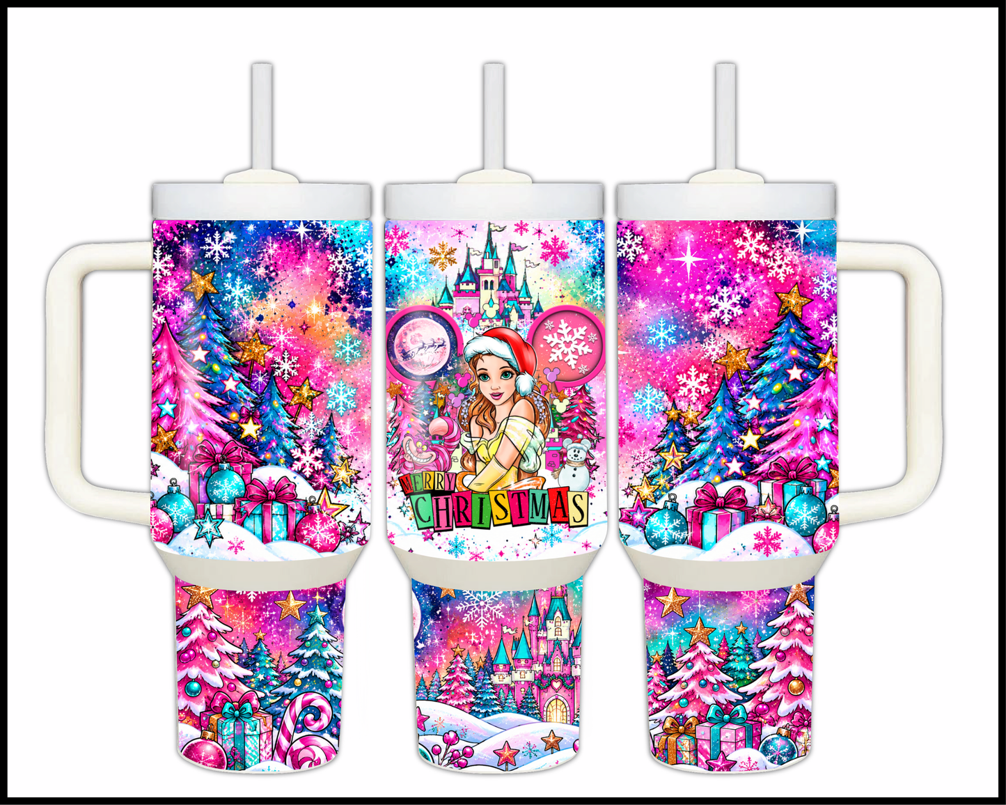Magical Kingdom Christmas Stainless Steel Big Guzzler Tumbler (1639)