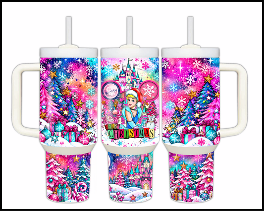 Magical Kingdom Christmas Stainless Steel Big Guzzler Tumbler (1641)