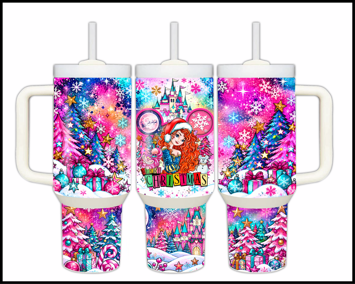 Magical Kingdom Christmas Stainless Steel Big Guzzler Tumbler (1645)