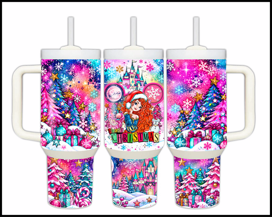Magical Kingdom Christmas Stainless Steel Big Guzzler Tumbler (1645)