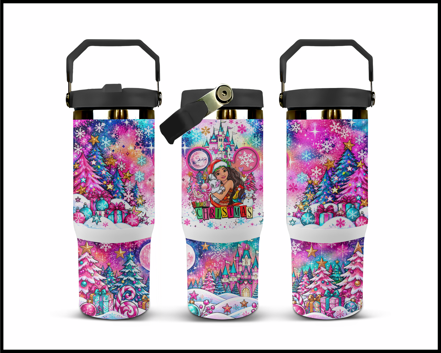 Magical Kingdom Christmas Stainless Steel Big Guzzler Tumbler (1646)