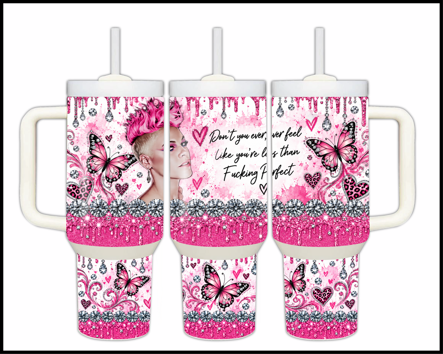 P!nk - Less Than Perfect! Stainless Steel Big Guzzler Tumbler (1657)