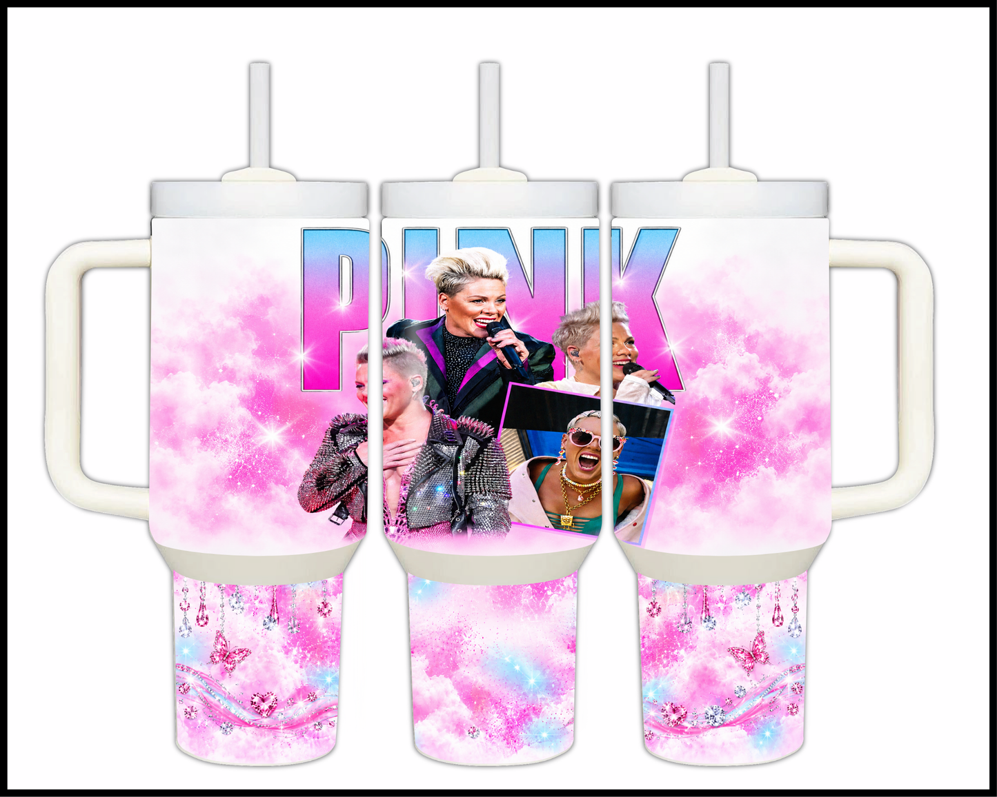 P!nk Stainless Steel Big Guzzler Tumbler (1658)