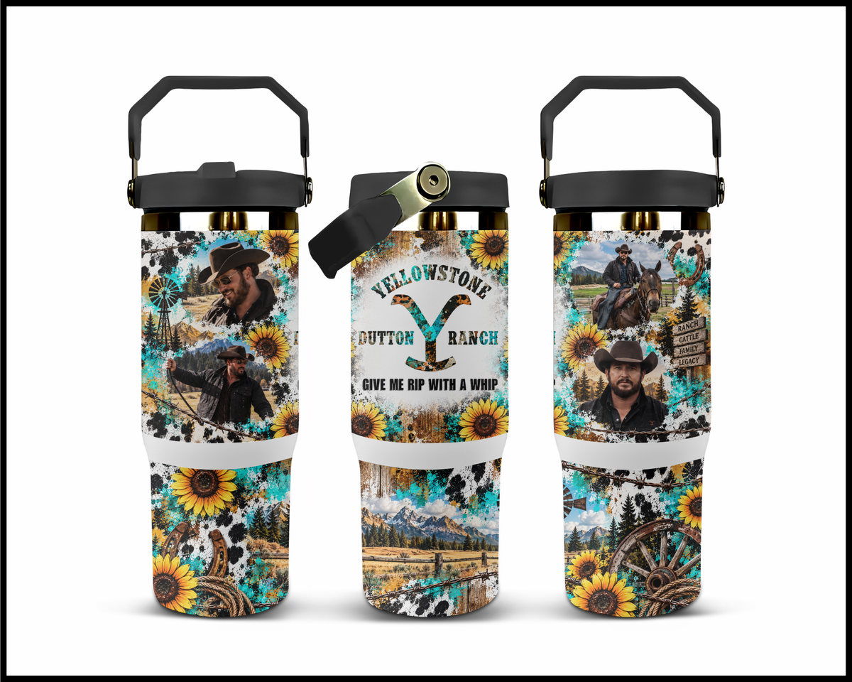 Yellowstone - Give Me Rip With a Whip Stainless Steel Big Guzzler Tumbler (1661)