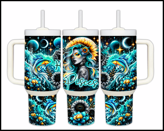 Pisces Stainless Steel Big Guzzler Tumbler (1705)