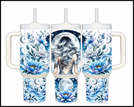 Pisces Stainless Steel Big Guzzler Tumbler (1713)