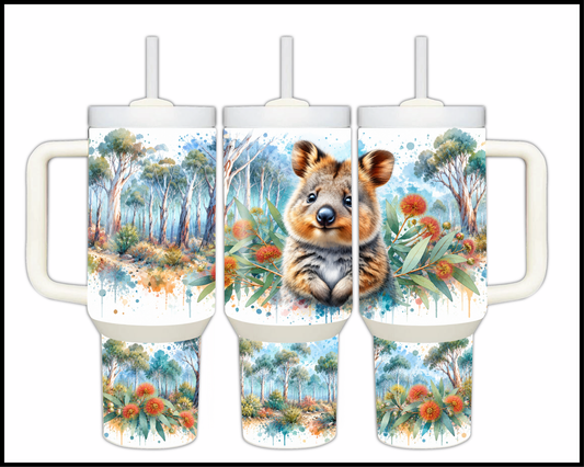 Don't Worry, Be Quokka Stainless Steel Big Guzzler Tumbler (1762)