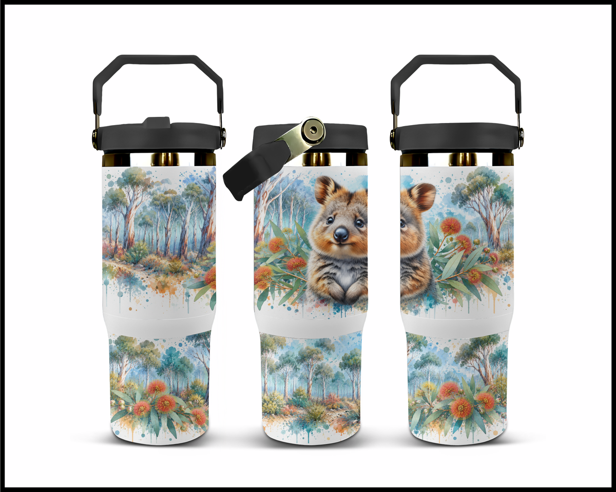 Don't Worry, Be Quokka Stainless Steel Big Guzzler Tumbler (1762)
