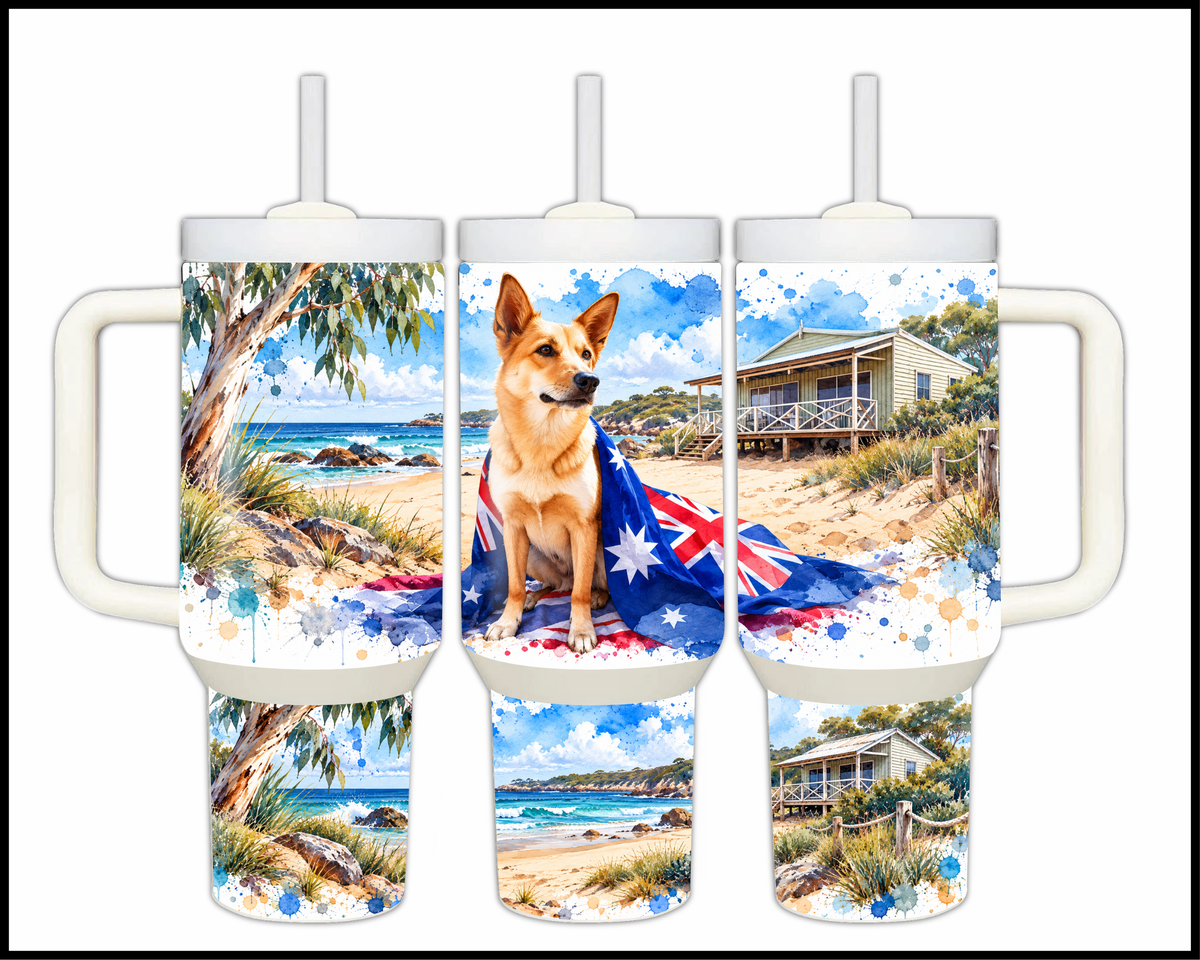 The Patriotic Dingo Stainless Steel Big Guzzler Tumbler (1764)
