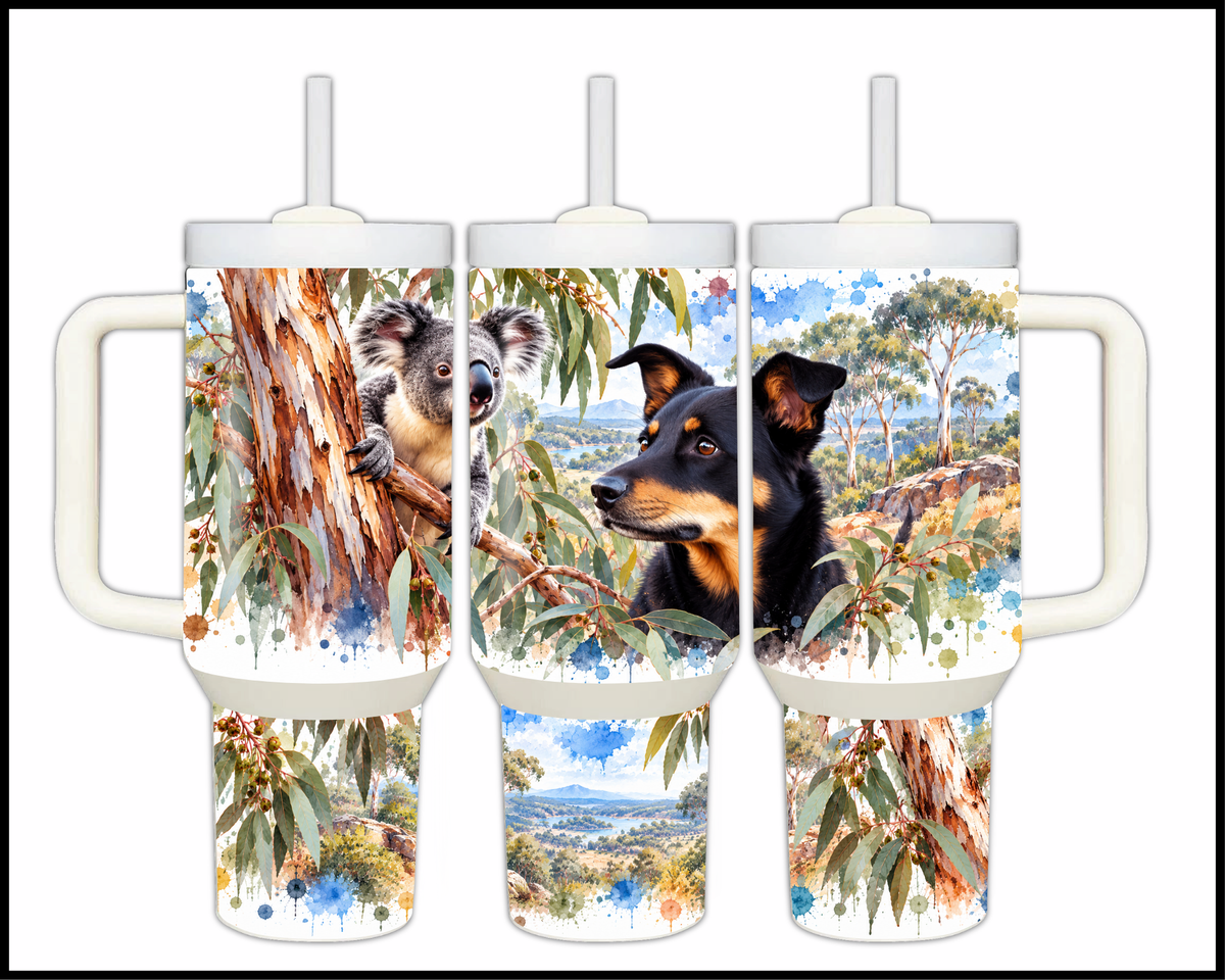The Aussie Mates Stainless Steel Big Guzzler Tumbler (1765)