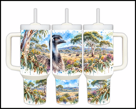 Don't Be Emu-tional Before Coffee Stainless Steel Big Guzzler Tumbler (1766)