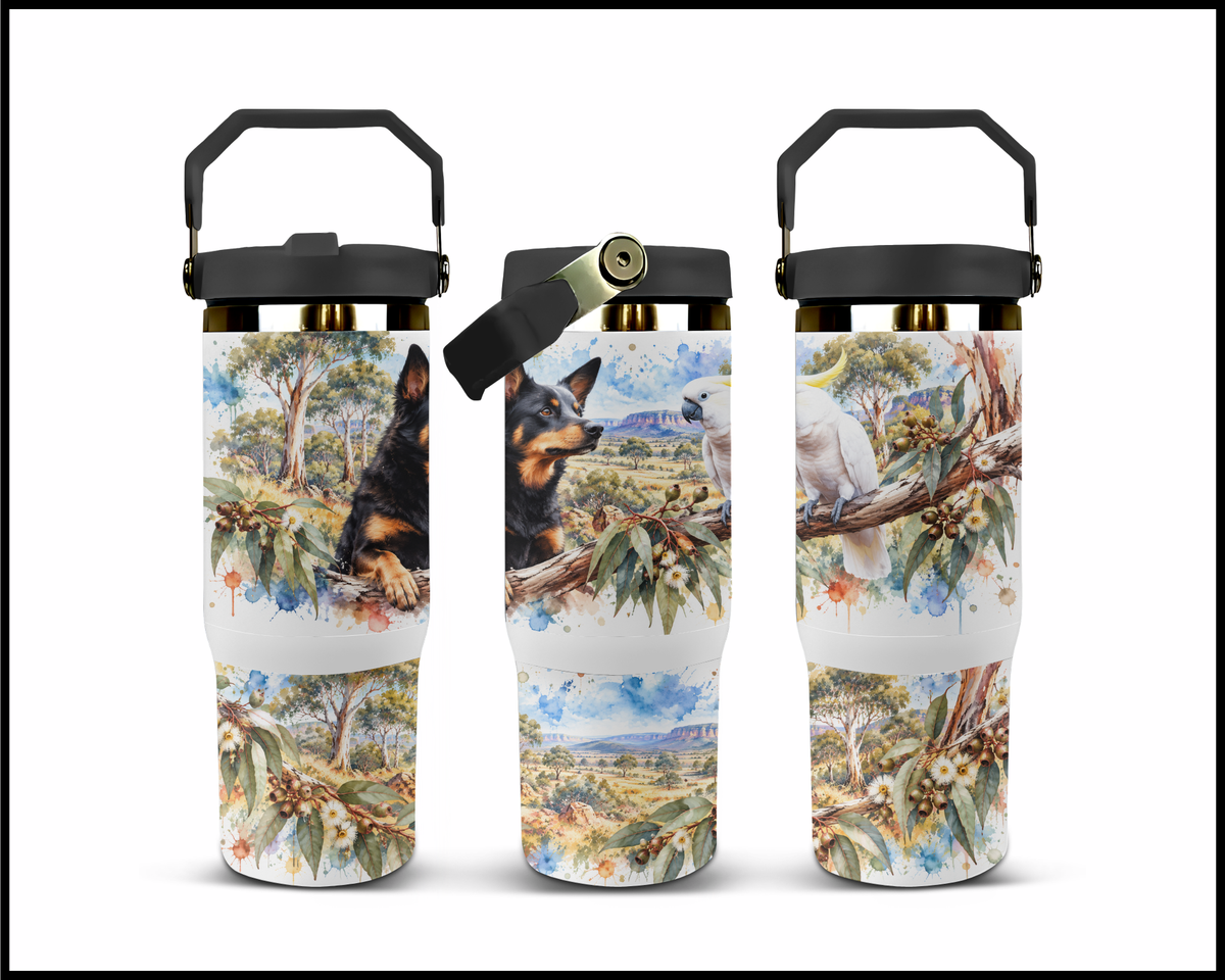 The Aussie Backyard Mates Stainless Steel Big Guzzler Tumbler (1770)