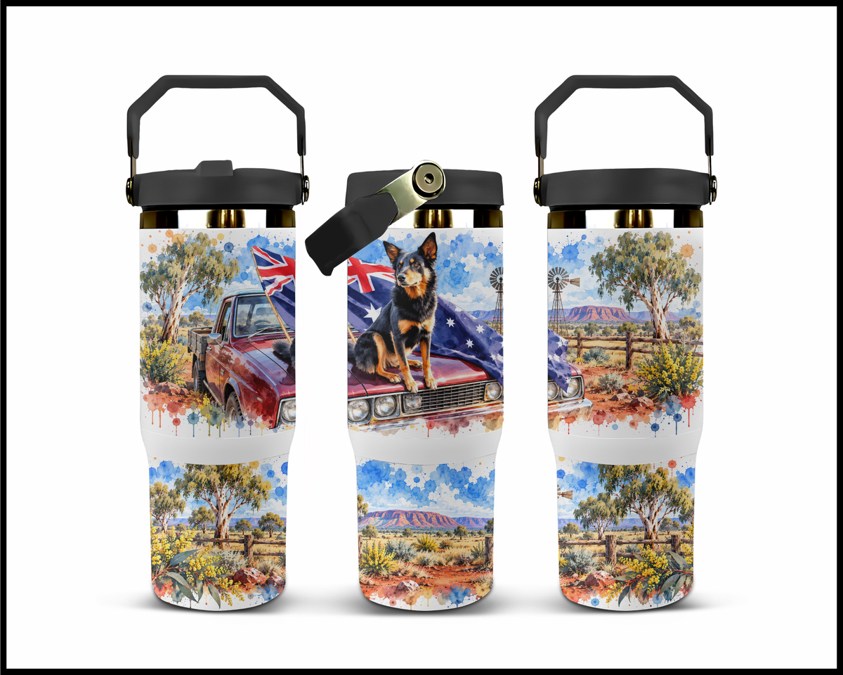 The True Blue Kelpie Stainless Steel Big Guzzler Tumbler (1773)