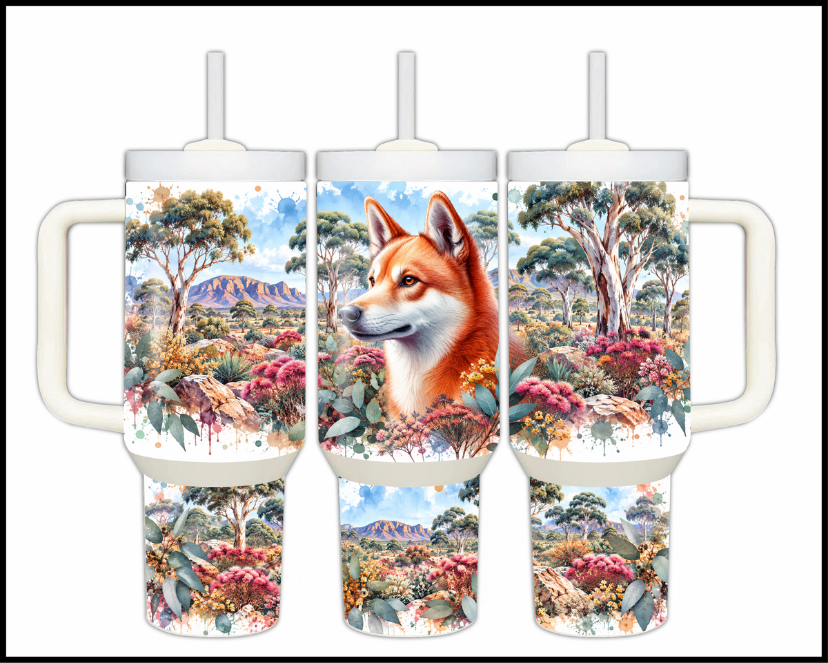 The True Blue Dingo Bush Brew Stainless Steel Big Guzzler Tumbler (1786)