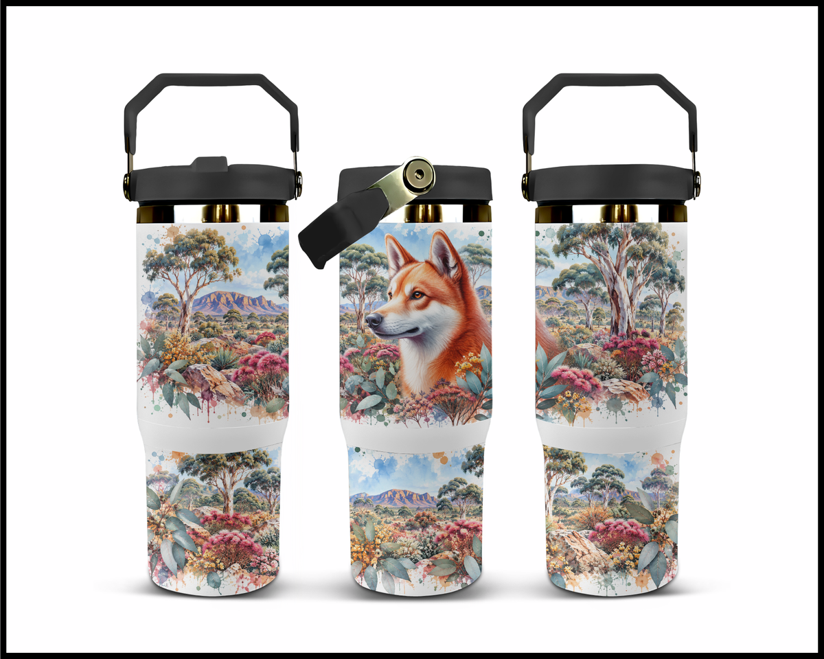 The True Blue Dingo Bush Brew Stainless Steel Big Guzzler Tumbler (1786)