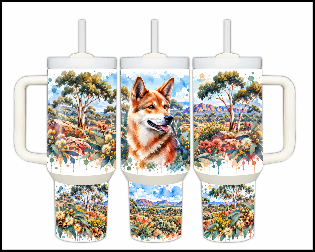 The Down Under Desert Dingo Stainless Steel Big Guzzler Tumbler (1788)