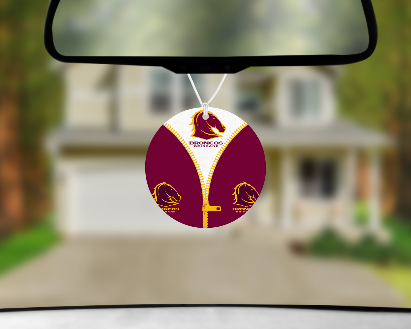 Brisbane Broncos Zip Up Car Air Freshener