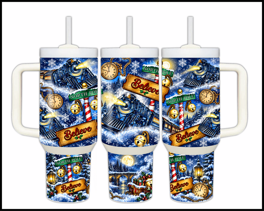 North Pole Bound Stainless Steel Big Guzzler Tumbler (1809)