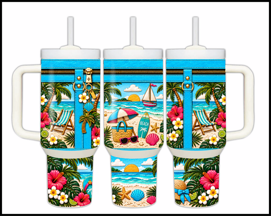 Summer Vibes Stainless Steel Big Guzzler Tumbler (1822)