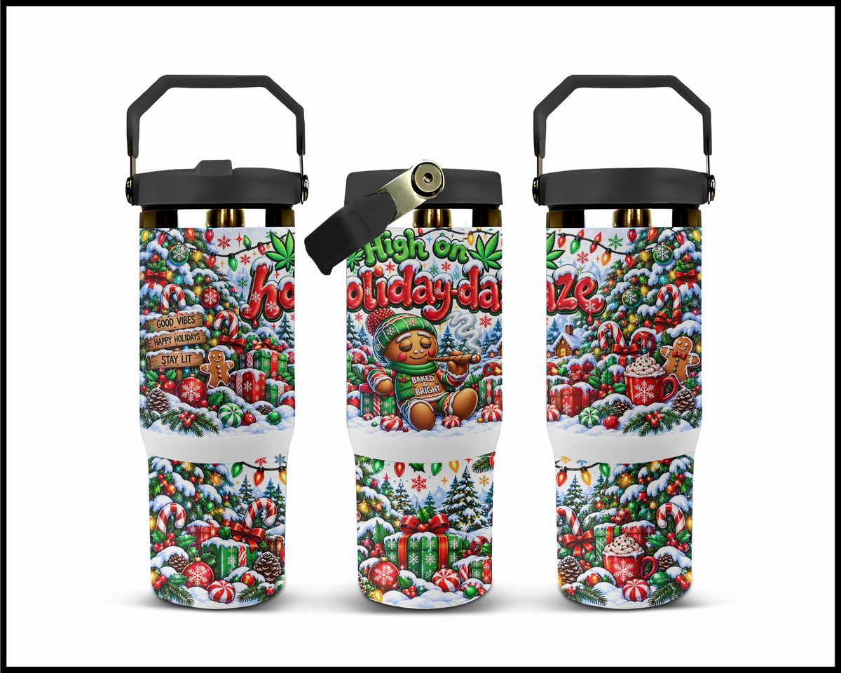 High On Holiday-daze Stainless Steel Big Guzzler Tumbler (1857)
