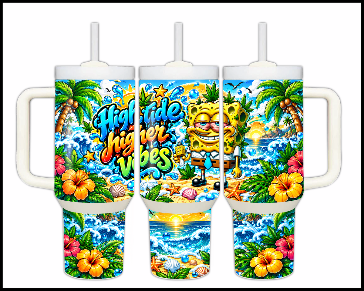 High Tide Higher Vibes Stainless Steel Big Guzzler Tumbler (1861)