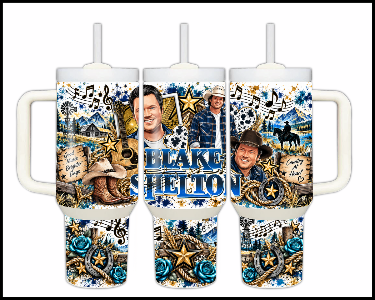 Blake Shelton Inspired Stainless Steel Big Guzzler Tumbler (1871)
