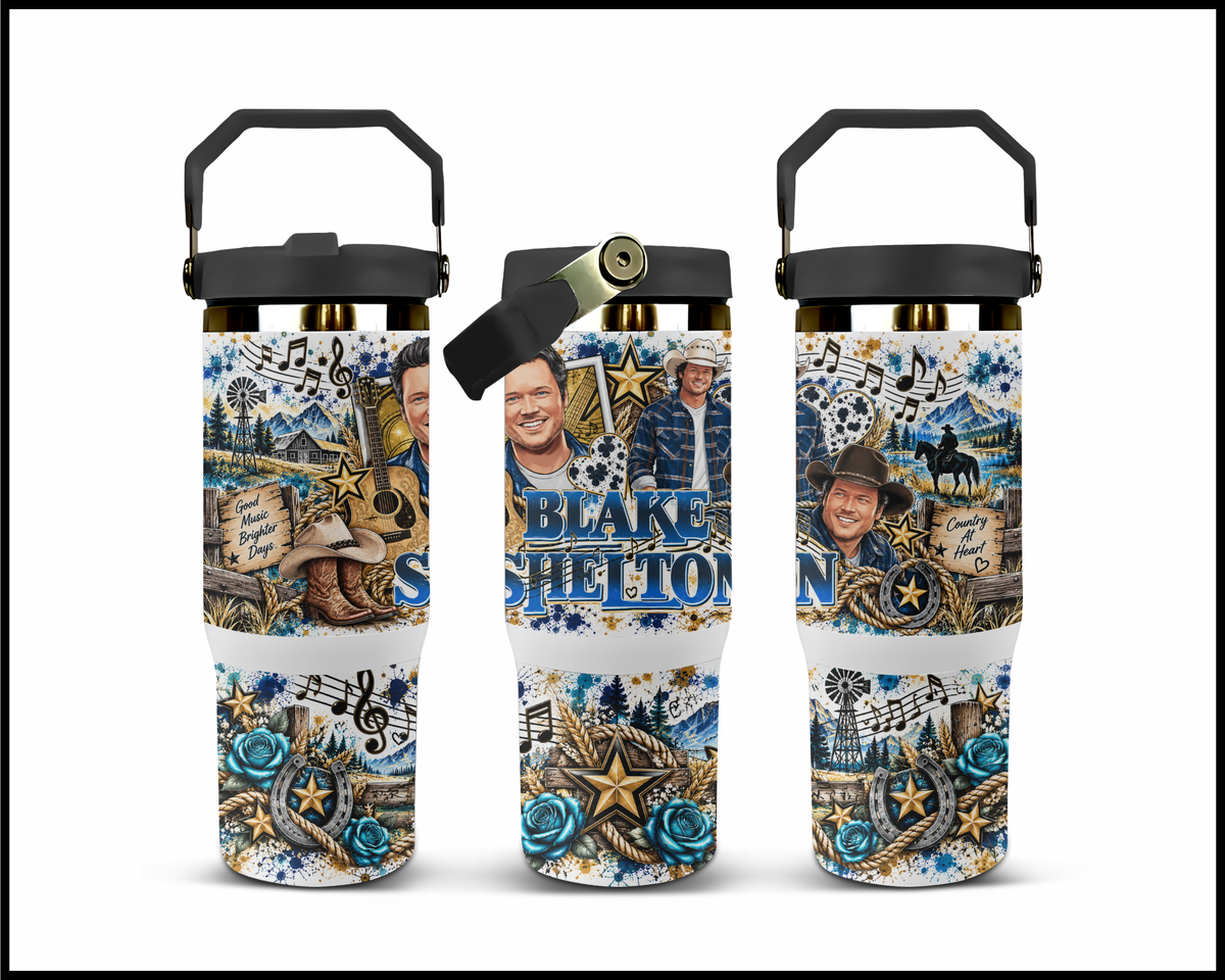 Blake Shelton Inspired Stainless Steel Big Guzzler Tumbler (1871)