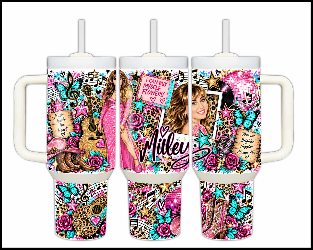 Miley Cyrus Inspired Stainless Steel Big Guzzler Tumbler (1872)