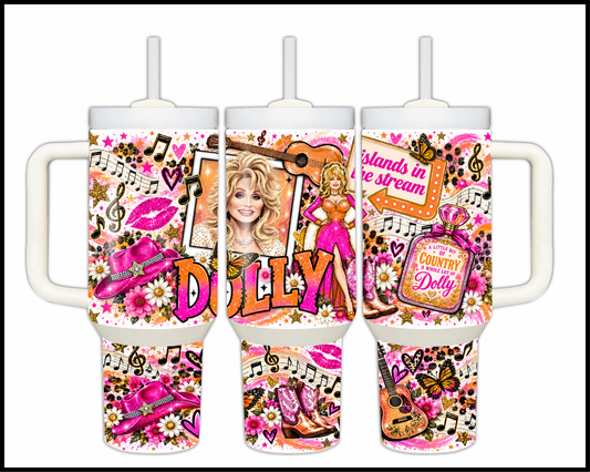 Dolly Parton Inspired Stainless Steel Big Guzzler Tumbler (1874)