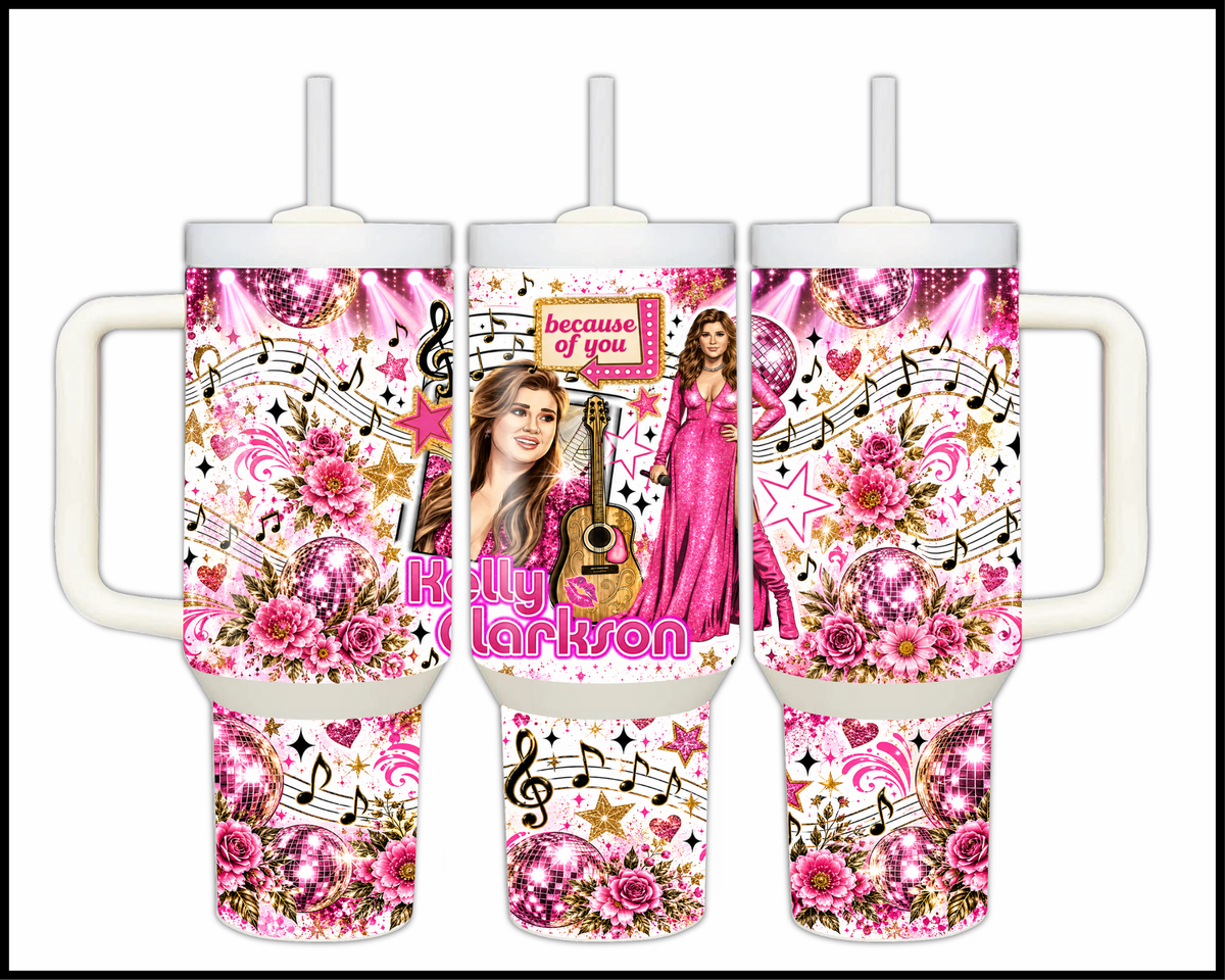 Kelly Clarkson Inspired Stainless Steel Big Guzzler Tumbler (1880)