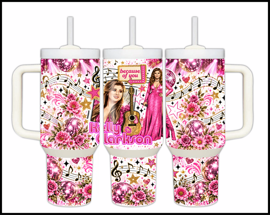 Kelly Clarkson Inspired Stainless Steel Big Guzzler Tumbler (1880)