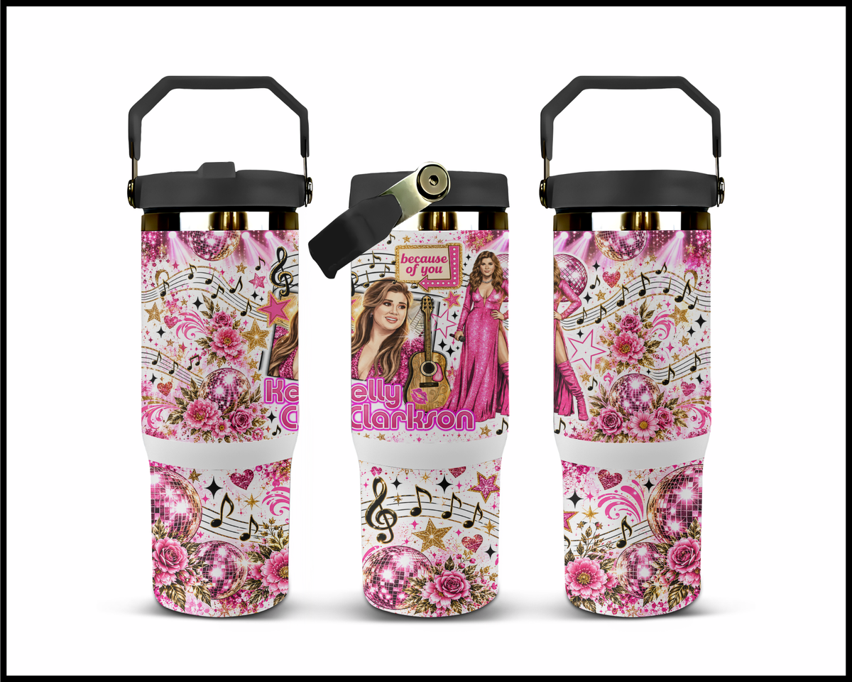 Kelly Clarkson Inspired Stainless Steel Big Guzzler Tumbler (1880)