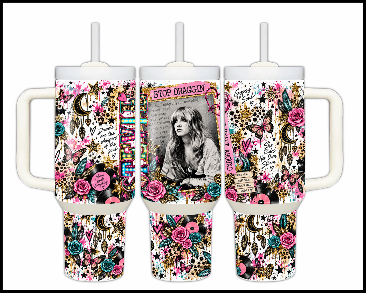 Stevie Nicks Inspired Stainless Steel Big Guzzler Tumbler (1881)