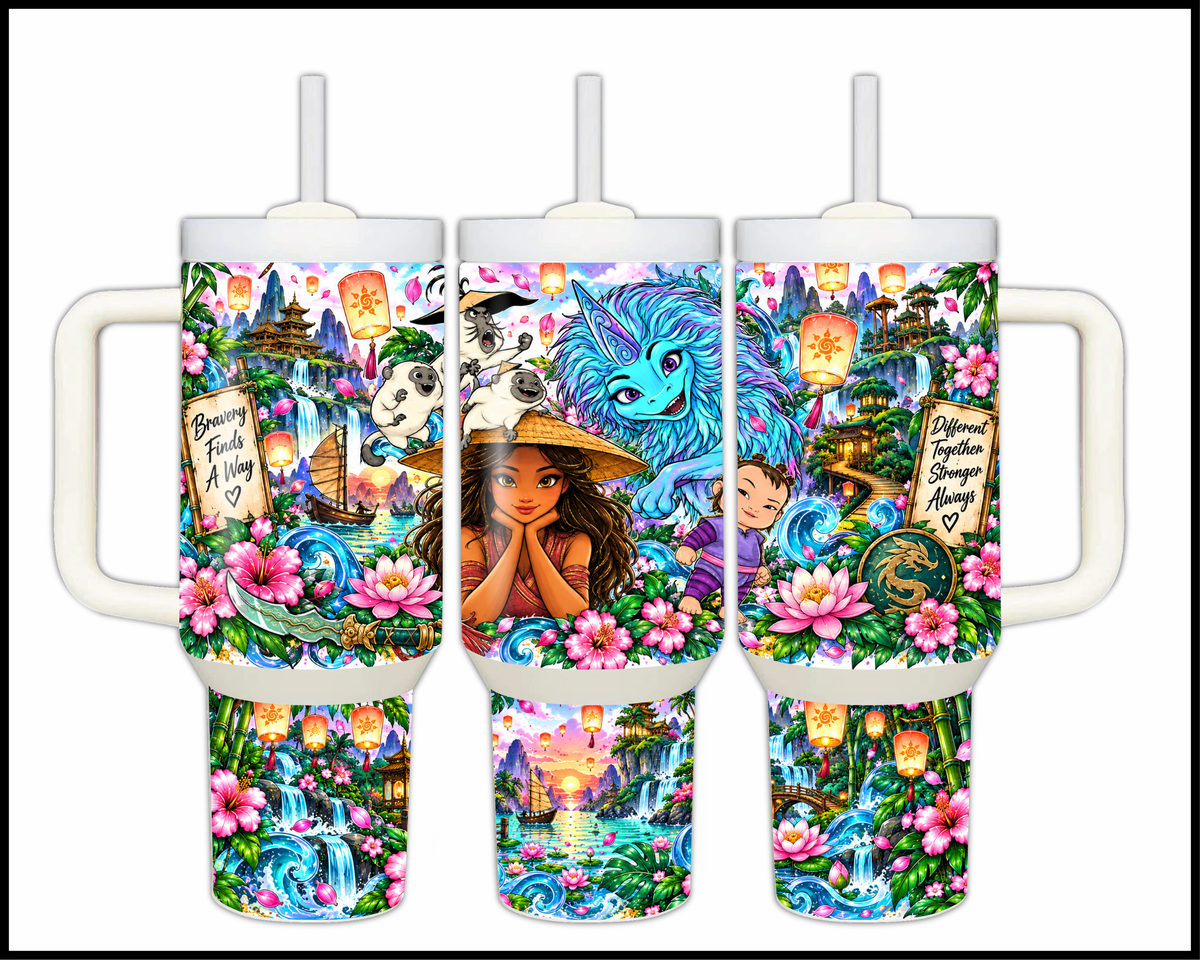 Raya and the Last Dragon Inspired Stainless Steel Big Guzzler Tumbler (1885)