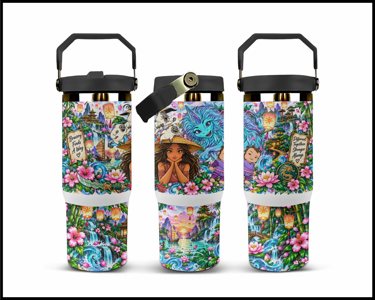 Raya and the Last Dragon Inspired Stainless Steel Big Guzzler Tumbler (1885)