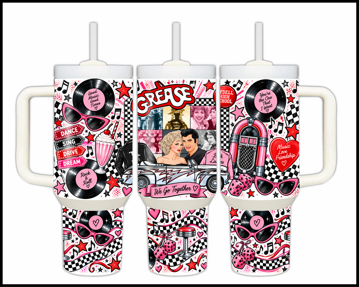 Grease Inspired Stainless Steel Big Guzzler Tumbler (1889)