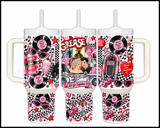 Grease Inspired Stainless Steel Big Guzzler Tumbler (1889)
