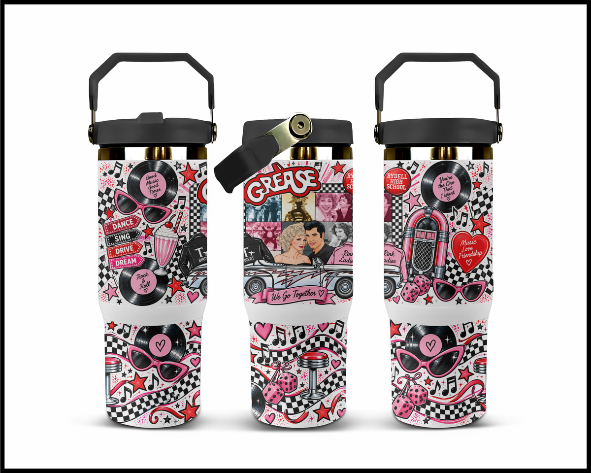 Grease Inspired Stainless Steel Big Guzzler Tumbler (1889)