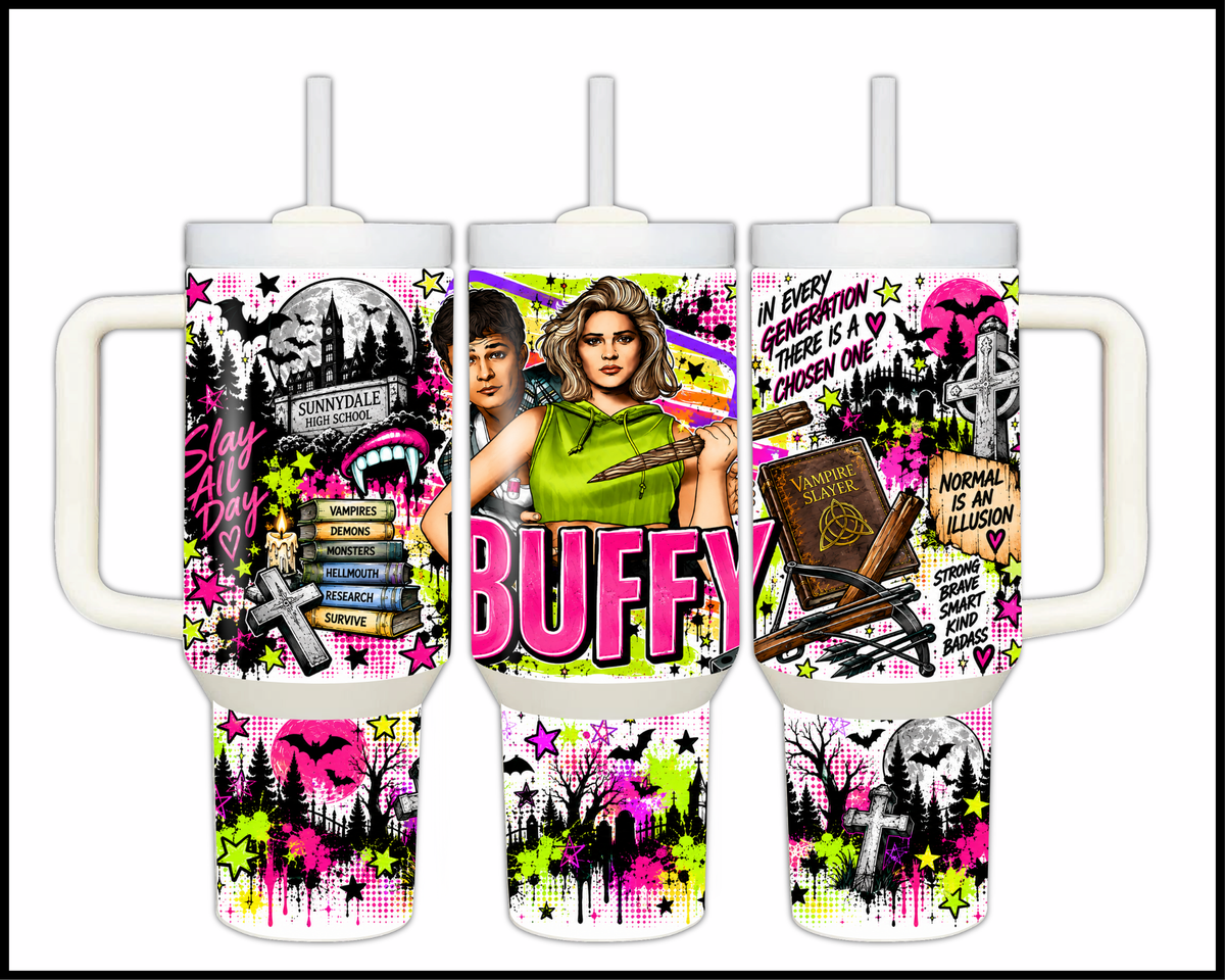 Buffy Inspired Stainless Steel Big Guzzler Tumbler (1892)