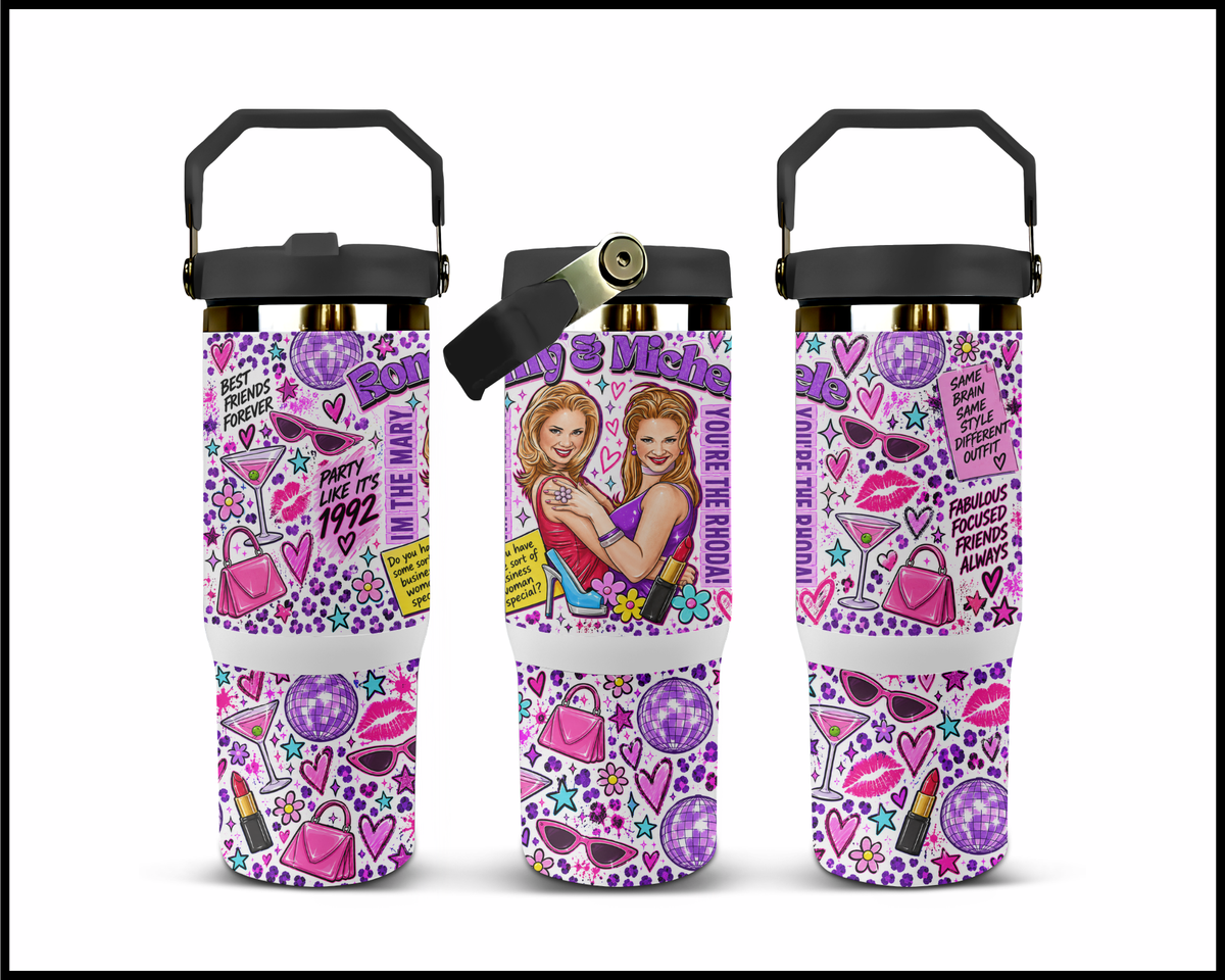 Romy & Michele Inspired Stainless Steel Big Guzzler Tumbler (1893)