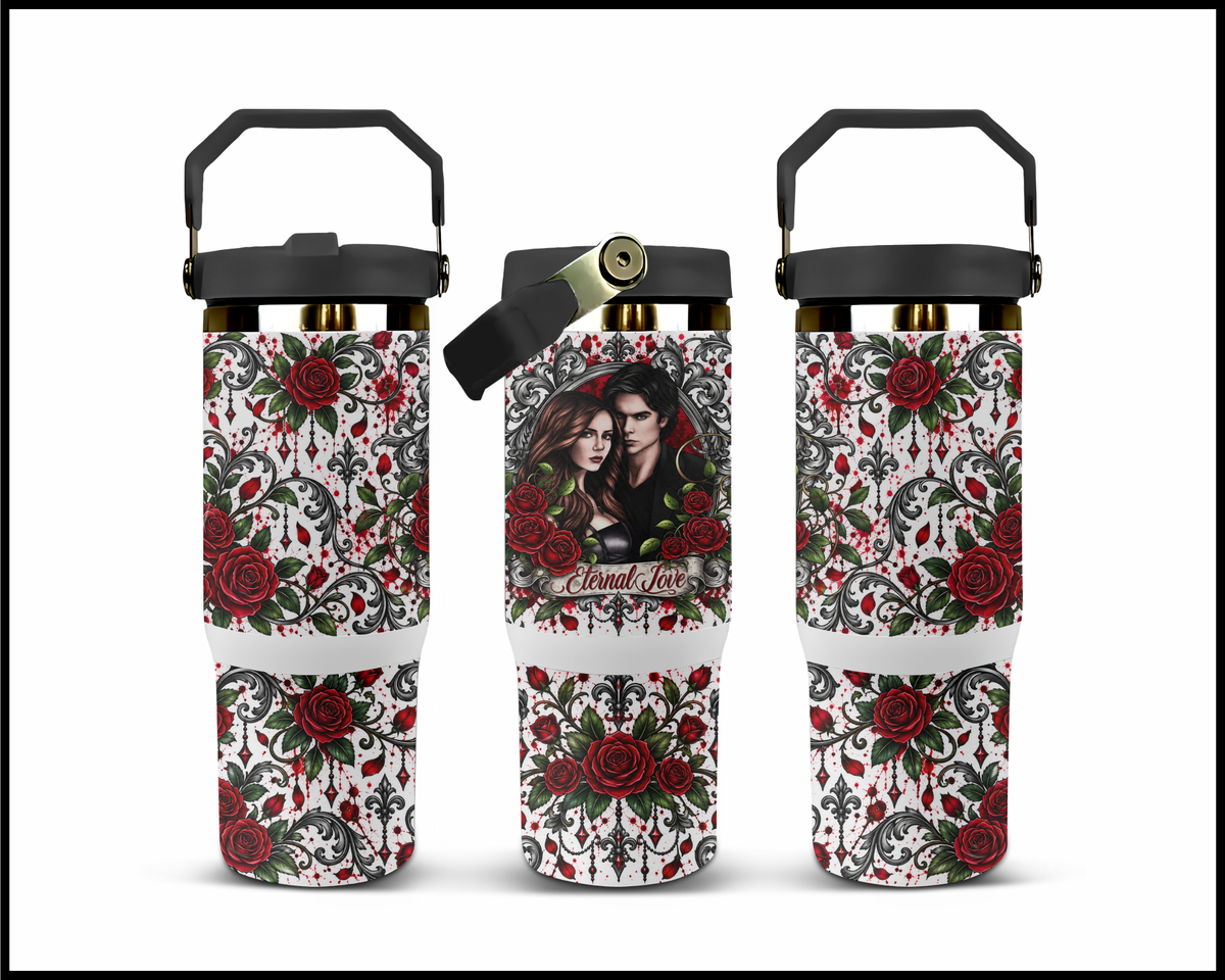 Vampire Diaries Inspired Stainless Steel Big Guzzler Tumbler (1895)