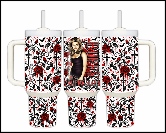 Buffy Inspired Stainless Steel Big Guzzler Tumbler (1896)