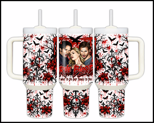 True Blood Inspired Stainless Steel Big Guzzler Tumbler (1897)
