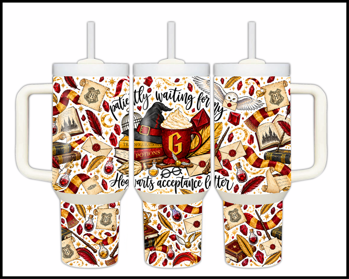 Waiting On Hogwarts Acceptance Letter Stainless Steel Big Guzzler Tumbler (1898)