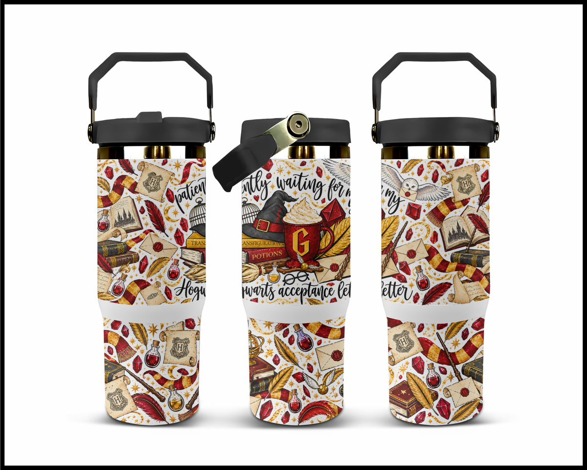 Waiting On Hogwarts Acceptance Letter Stainless Steel Big Guzzler Tumbler (1898)