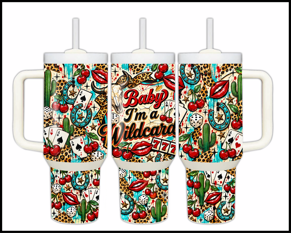Baby I'm A Wildcard Stainless Steel Big Guzzler Tumbler (1899)