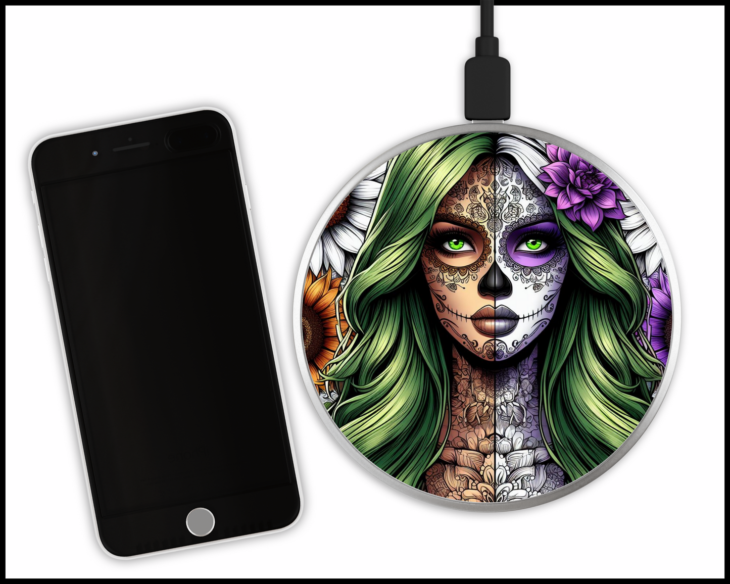 Mandala Women Sublimated Wireless Phone Charger (168)