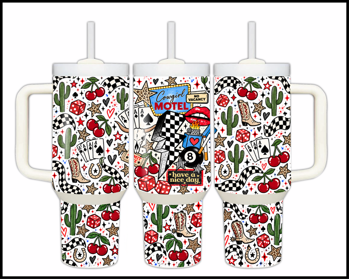 Cowgirl Motel Stainless Steel Big Guzzler Tumbler (1900)